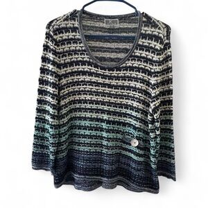 JM Collection Multicolor Striped Sweater